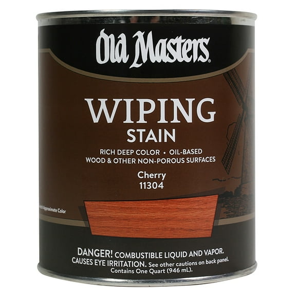 4-Pack of 1 qt Old Masters 11304 Cherry Old Masters Oil-Based Wiping Stain