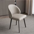 thumbnail image 3 of Italian Leather Chairs Kitchen Dining Room Backrest Design Chairs Minimalist Ergonomic Cadeiras De Jantar Dining Table Furniture My Lux Decor Round, 3 of 13