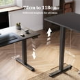 thumbnail image 4 of INNOVAR Electric Standing Desk, Adjustable Height Stand up Desk, 55x24 inches Sit to Stand Home Office Computer Desk with Splice Board, Black Frame/Black Top, 4 of 15