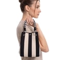 thumbnail image 3 of Deago Women Mini Knit Tote Bag Striped Crochet Bucket Handbag Small Purse Vacation Lightweight Beach Bag Travel Weekend, 3 of 9