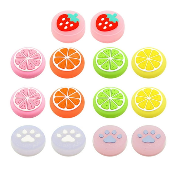 Worgeous 14Pcs Switch Thumb Stick Covers Cat Claw Silicone Button Caps Cute Thumb Grips Thumb Stick Covers Gaming Accessories