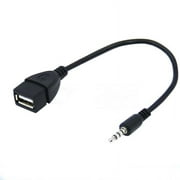 3.5mm Male Audio Aux Jack To Usb 2.0 Type A Female Otg Converter Adapter Cable