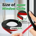 thumbnail image 3 of 10 Rolls Total Window Grille Inserts Grid Kit Self Adhesive Peel and Stick Trim Simulated DIY Window Decorative Black, 3 of 6