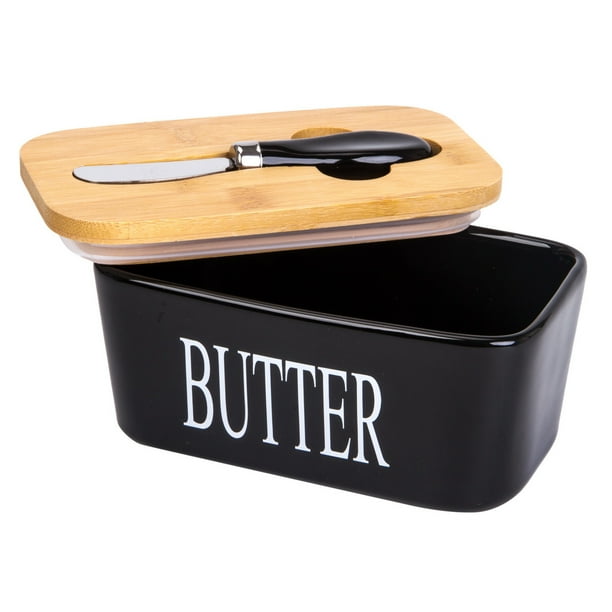 Larger Butter Dish with Cover and knifeCeramics Butter Container with