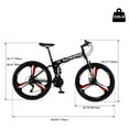 thumbnail image 4 of Zimtown 26" Folding Mountain Bike, Shimano 21 Speed MTB Bicycle for Adults, Black, 4 of 7