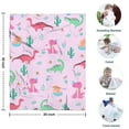 thumbnail image 4 of Pink Cartoon Dinosaurs Cacti Pattern Blanket,Comfortable Soft Lamb Wool Throw Blanket,All Season,Warm Lightweight Blankets for Sofa Bed Couch Living Room Chair,30"x40", 4 of 4