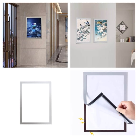 Frames A4 Information Frame with Self-Hinged Door Closure and Pocket Sheet Holder for Information Display in A4 Format 325 x 24 cm Wall