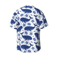 thumbnail image 4 of Goofa Whale Printed Men's Casual Short-sleeved Shirt,Lightweight Breathable Button-down,Summer Casual men's top,Versatile Fashion shirt-Small, 4 of 7