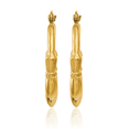thumbnail image 5 of 14K Solid Yellow Gold Heart Irish Claddagh Celtic Medium Hoop Earrings Jewelry, 5 of 10