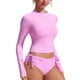 thumbnail image 1 of Top Corto de Manga Larga para Mujer CRZ YOGA en Rosa Talla XS, 1 of 5
