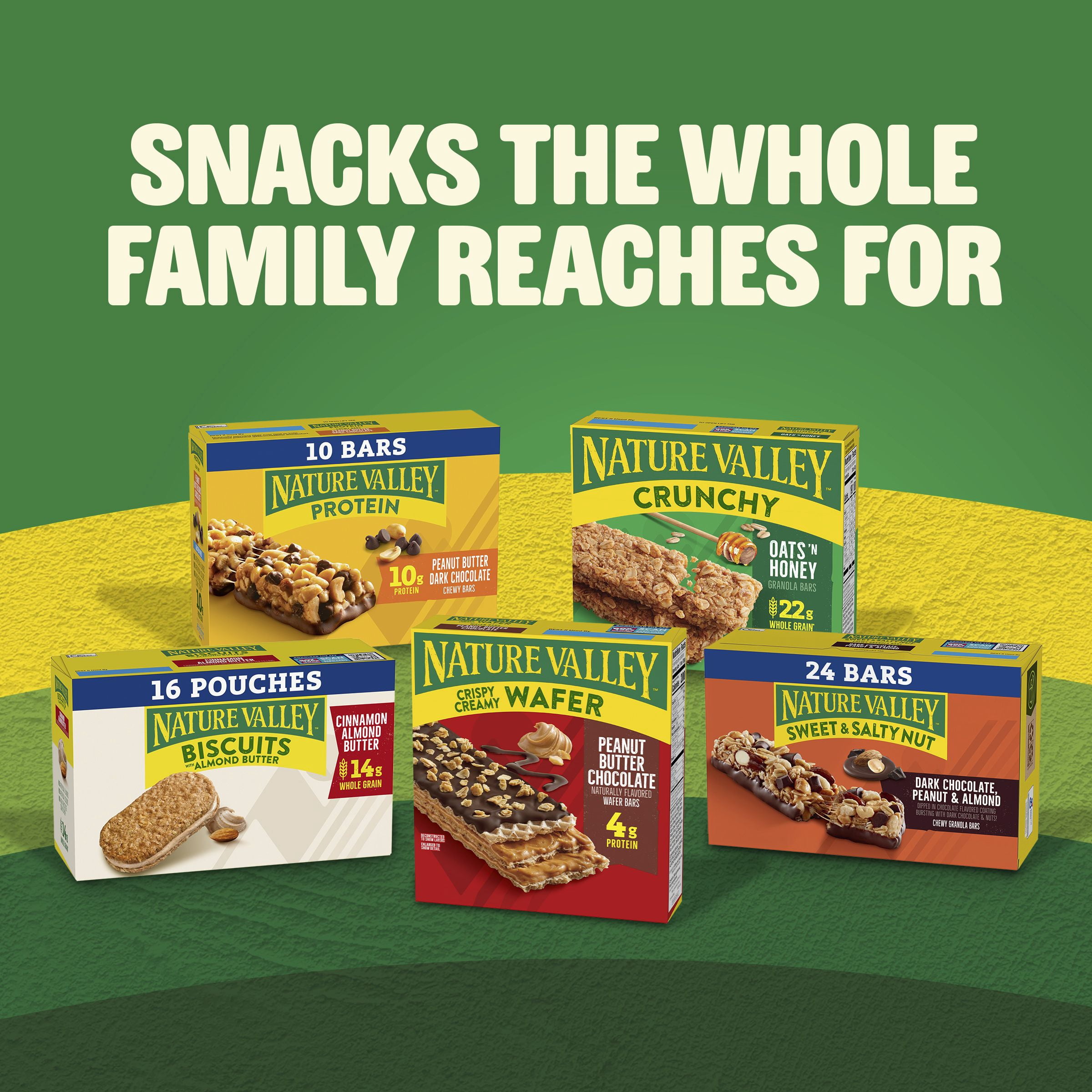 (3 pack) Nature Valley Crispy Creamy Wafer Bars, Strawberry, Whole Grain, 5 Bars, 6.5 oz