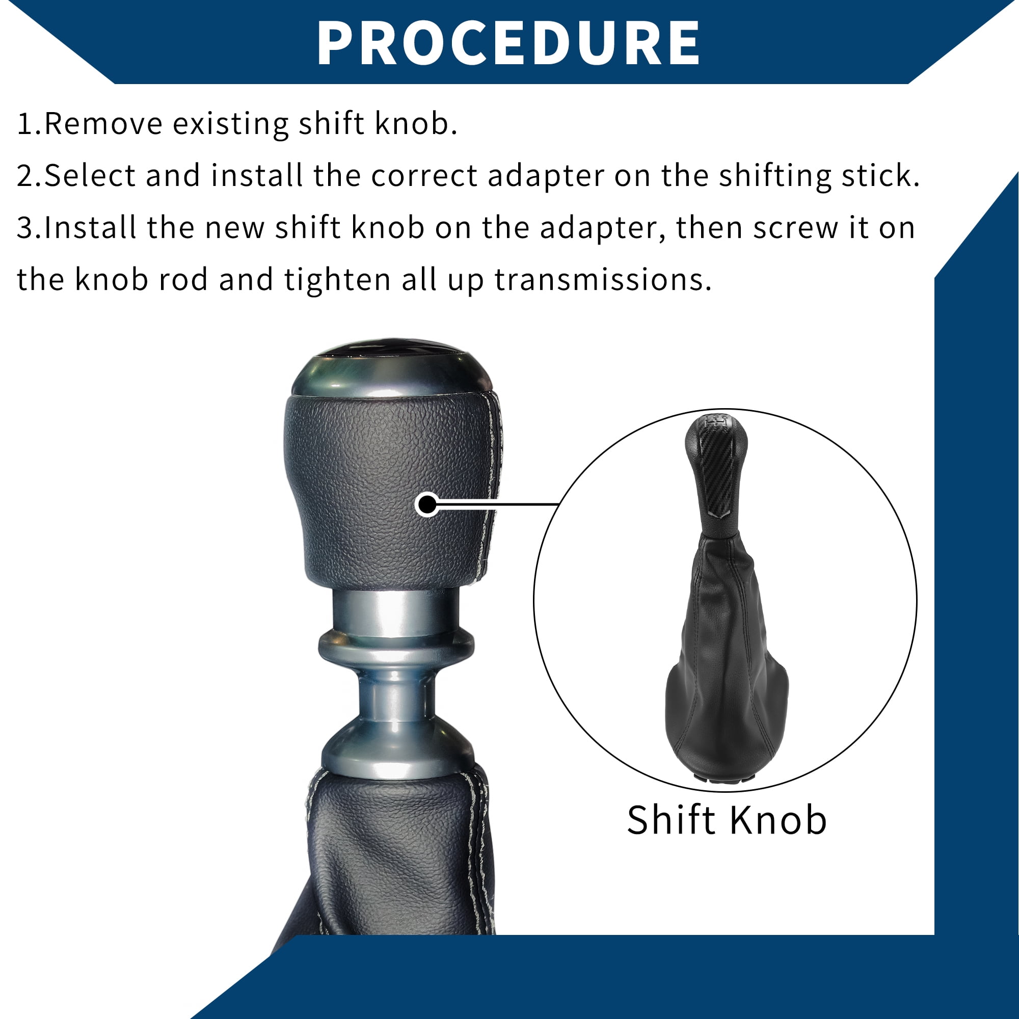 Unique Bargains Gear Shift Knob with Dust Cover 5 Speed Manual Stick Shifter Knob  for Chevrolet Spark 2011-2016 Plastic