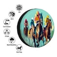 Spare Tire Cover Horses And Jockeys Weatherproof Wheel Covers Universal