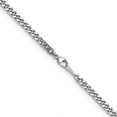 thumbnail image 2 of Auriga Fine Jewelry Platinum Polished 3.5 mm Solid Curb Chain Necklace for Women 18", 2 of 6
