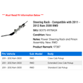 thumbnail image 2 of Steering Rack - Compatible with 2011 - 2012 Ram 3500 RWD, 2 of 3