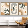 thumbnail image 3 of IDEA4WALL Framed Wall Art Print Set Geometric Crescent Moon Tropical Plants Nature Abstract Illustrations Modern Decorative Chic for Living Room, Bedroom, Office - 16"x24"x3 Natural, 3 of 5