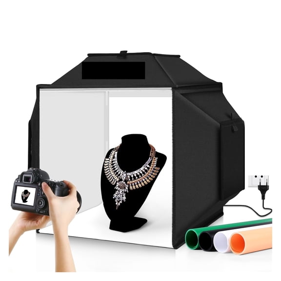 40cm Folding 72W 5500K Studio Shooting Tent Soft Box Photography Lighting Kit With 4 Colors Backdrops Foldable Softbox ,Long Lasting