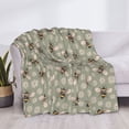 thumbnail image 3 of Fuzoiu Bees And Chamomile Print Flannel Blanket,Throw Blanket,Flannel Home Decor,Fleece Bed Blankets,Cozy Soft Blanket for Bed, Sofa, Camping, and Travel-50"x40", 3 of 6