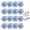 Sky Blue, variant on Artificial Christmas Glitter Flowers,Xmas Tree Flower Ornament Decor, Glitter Flowers with Clips And Rods, Xmas Tree Flower Ornament Poinsettias Decor,Artificial Poinsettia Flowers(White)