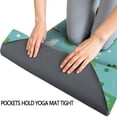 thumbnail image 3 of Light Blue Dinosaurs Clouds Trees Pattern Hot Yoga Mat Towel Non Slip for Hot Yoga - Quick-Drying Yoga Mat Cover with 4 Corner Pockets with Travel Bag - Hot Yoga Towel Non Slip 74"x26", 3 of 6