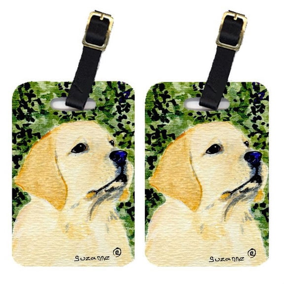 Pair of 2 Labrador Luggage Tags