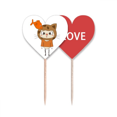thumbnail image 1 of Animal CAT natural Fish naughty uu Palillos de dientes bandera etiqueta de amor selección de pastelitos, 1 of 4