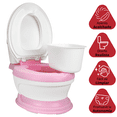 thumbnail image 3 of Baño Entrenador para Niños con Sonido Antideslizante Asiento Acolchado Diseño Realista - Rosa, 3 of 7