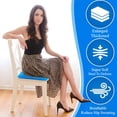 thumbnail image 6 of Large Gel Seat Cushion for Long Sitting , Soft & Breathable, Gel Cushion for Wheelchair Reduce Sweat, Gel Chair Cushion for Hip Pain, Gel Seat Cushion for Office Chair（Blue), 6 of 8