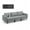 Dark Grey, variant on Costway Modular 3-Seat Sofa Couch w/ Socket USB Ports & Side Storage Pocket Green
