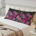 thumbnail image 4 of Watercolor Floral Body Pillow Covers 20"x60", Spring Purple Dandelion Lily Leaves Plants Soft Brushed Microfiber Breathable Throw Pillow Covers, Pillowcase with Zipper for Couch Sofa Bedroom, 4 of 9
