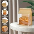 thumbnail image 6 of 20 Pcs Bakery Bags with Window 10.6x8.7x4.5in Bread Loaf Bags Food Storage Bags with Tin Tie Closure for Toast,Cookie, Coffee Bean,Candy, Bread, Sandwich Packing, Treat Bags (Brown), 6 of 7