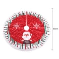 thumbnail image 2 of Amdohai Christmas Tree Skirt 80cm in Diameter Double-Layer Design Santa Snowman, 2 of 6