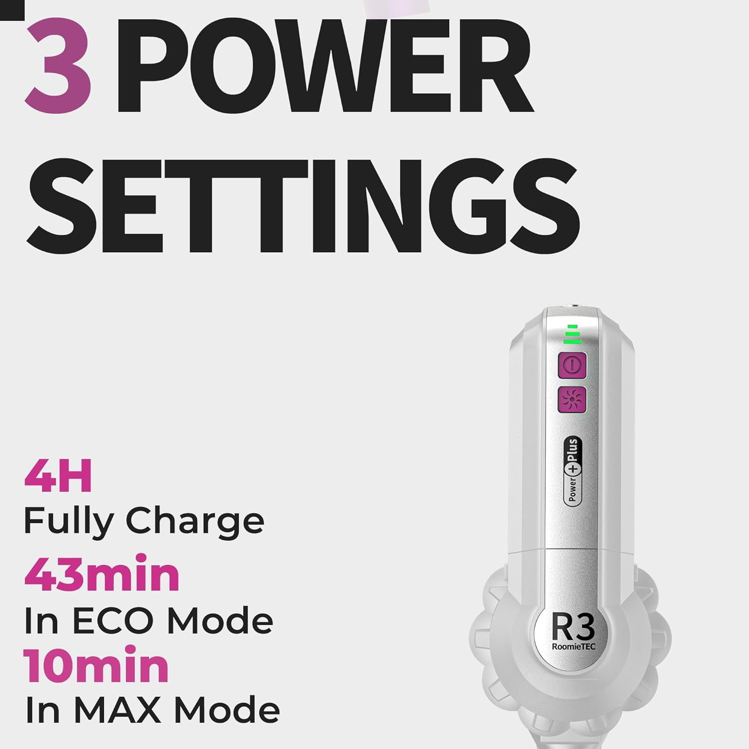 ROOMIE TEC R3 Cordless Stick Vacuum Cleaner