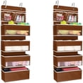 thumbnail image 1 of 2 Pack 5-Shelf Over Door Hanging Organizer  Wall Mount Storage for Bedroom  Clear Window and PVC Pocket for Storage Cosmetics  Sta, 1 of 7