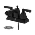thumbnail image 5 of HOMELODY 4 inch Centerset Low Arc Bathroom Basin Sink Faucet Mixer Tap with Pop up Drain Mattle Black, 5 of 13