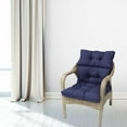 thumbnail image 4 of ín de asiento con mechones de color sólido, alfombrilla de respaldo alto para interiores y exteriores, para patio, sillón, ín para asiento de pl Baoblaze cojines de asiento con mechones, 4 of 8