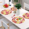 thumbnail image 6 of Ryvnso Autumn Leaves Round Plate Mats Dining Table Placemat Set of 4 for Holiday Decoration, 6 of 7