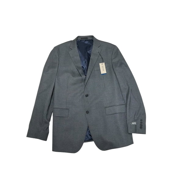 Kenneth Cole Mens Slim fit Suit Jacket Blazer 36 S Navy Blue Grey Check