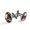 Color 3, variant on Men's Classic Stainless Steel, Space Alien Colors Floral Cufflinks Business Wedding Shirts, Black