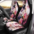 thumbnail image 2 of ABPHQTO Juego de 2 fundas para asientos de coche con flores, protectores universales para asientos delanteros de coche, aptos para coche, SUV, sedán, camión, 2 of 4