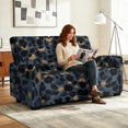 thumbnail image 3 of SCRAWLGOD Leopard Print Loveseat Recliner Slipcover Stretch Reclining Cover Washable Non Slip Recliner Cover with Pocket, 3 of 8