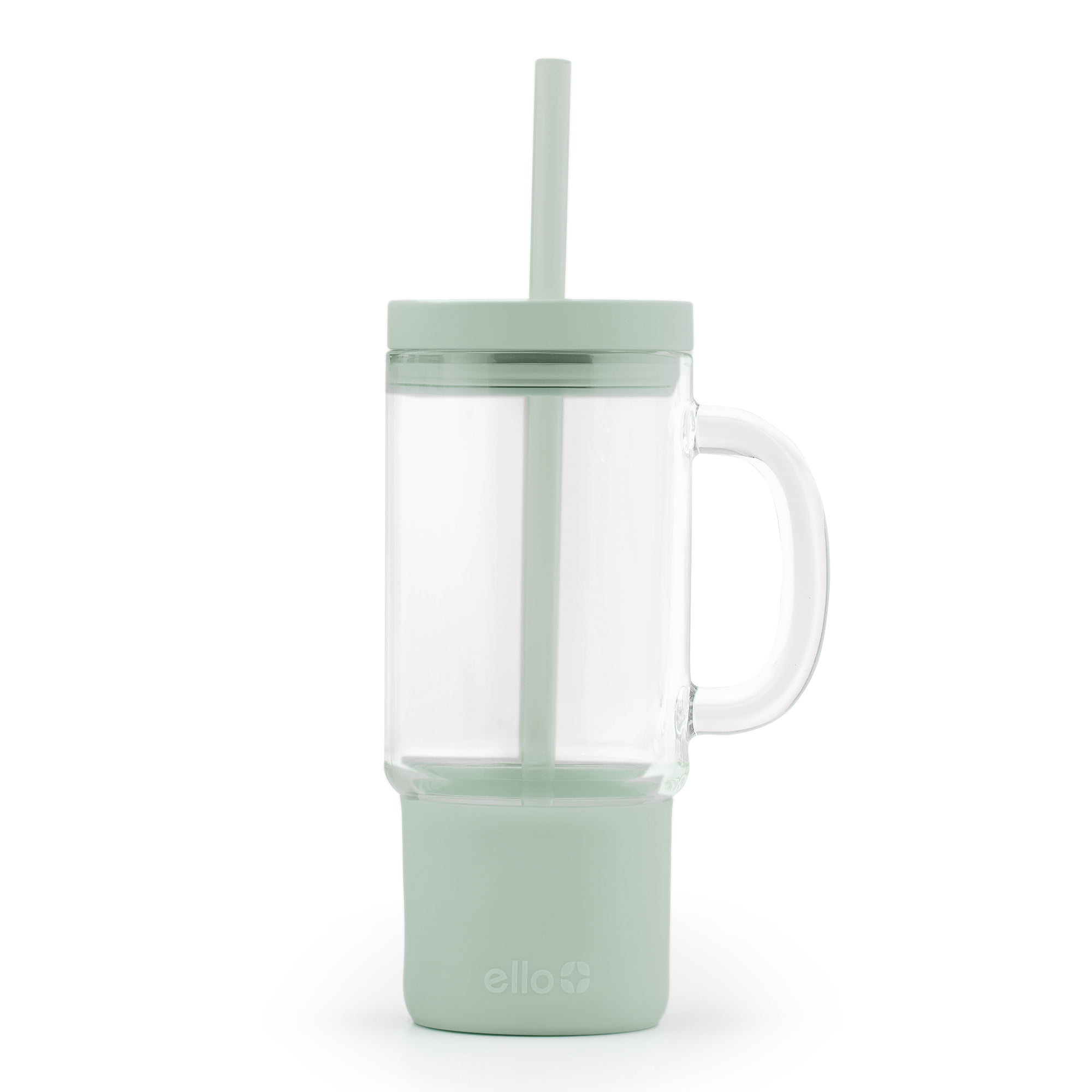 Ello Nova 18 oz Glass Mug with Straw