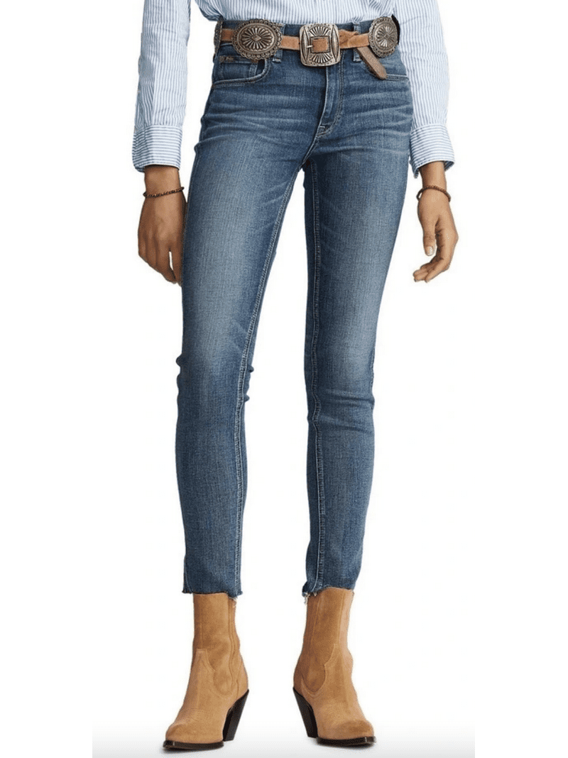 Polo Ralph Lauren BLUE Tompkins Skinny Crop Jean, Size 26 NWOT