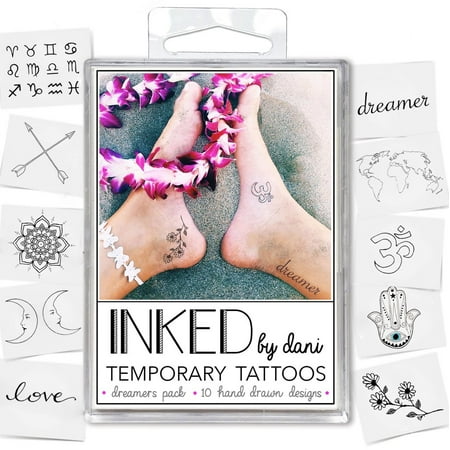 INKED by Dani Dreamers Temporary Tattoo Pack