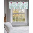 thumbnail image 3 of Blue Pink Green Floral Curtain Valances for Windows, Seasonal Botanical Blooms Kitchen Valance Window Treatment, Light Filtering Block Curtains for Bathroom/Bedroom/Living Room 42'' x 12'', 3 of 9