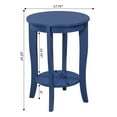 thumbnail image 5 of Convenience Concepts American Heritage Round End Table with Shelf, Cobalt Blue, 5 of 6