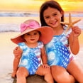 thumbnail image 4 of Grblisyd 4th of July Girls Swimsuit American Flag Crew Neck Flutter Sleeve Swimwear Beach Quick Dry Independence Day Bathing Suit for Kids 7-8 Years, 4 of 6