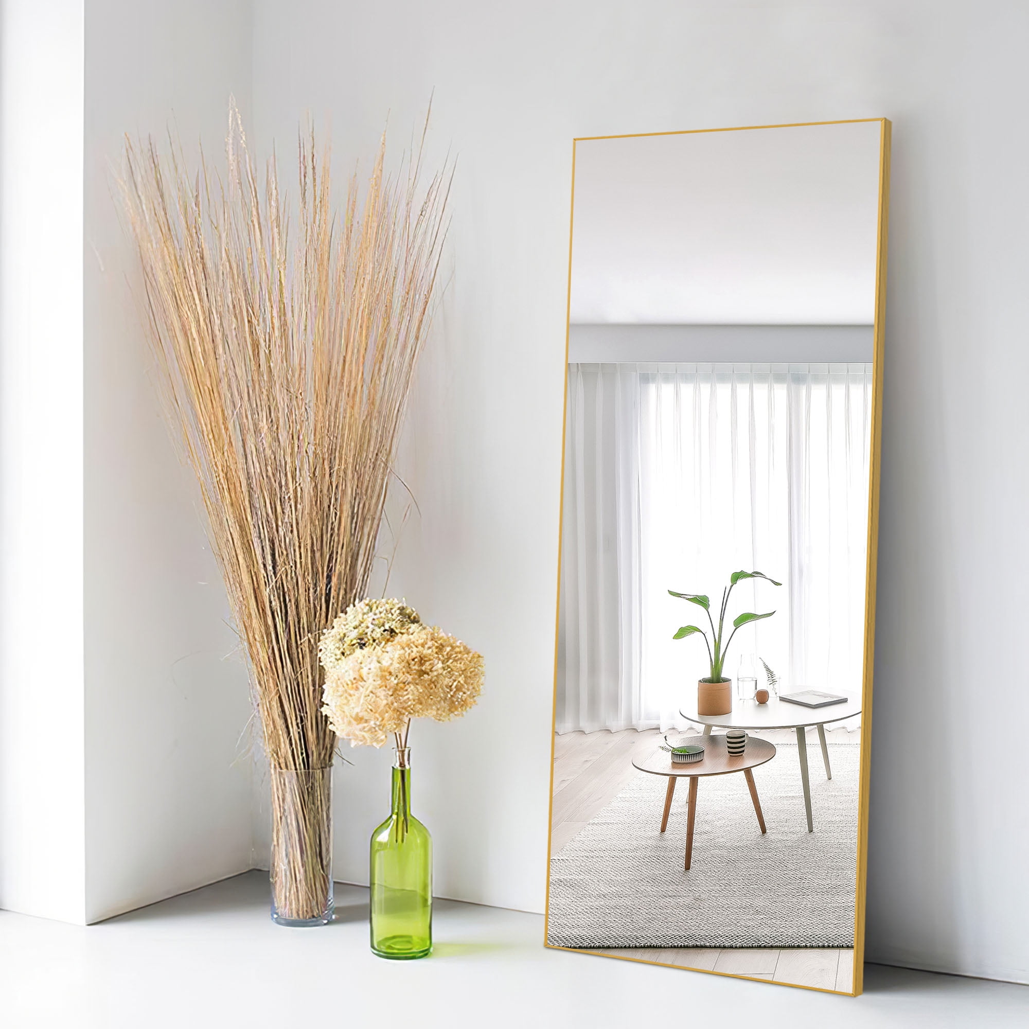NeuType 47" x 47" Gold Contemporary Full Length Mirror