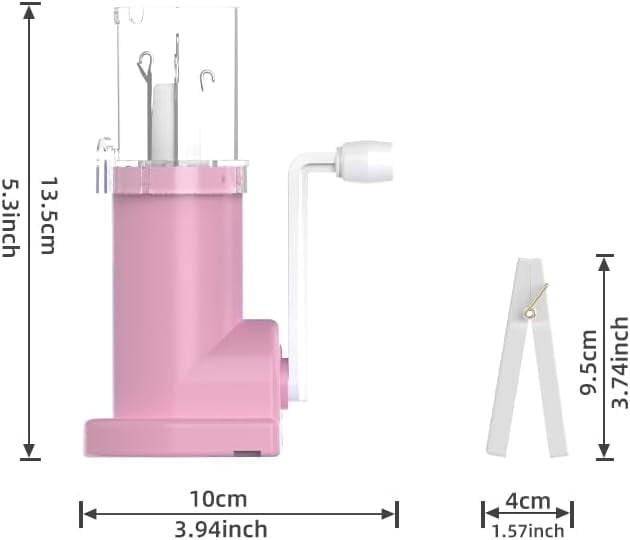 ABCISI 2025 New i Cord Knitting Machine, Rope Knitting Mill Mid End Braiding Machine, Ceiling Style Double Guide Mouth Groove Upgraded Weaving Artifact Yarn Rope DIY Tool（Pink and White）