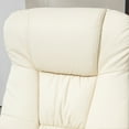 thumbnail image 2 of HOMCOM Swivel Recliner with Ottoman, Cream White PU Leather Reclining Chair & Footrest, Adjustable Backrest, 360° Swivel, for Living Room, Bedroom, Home Office, 31.5"W, 2 of 9